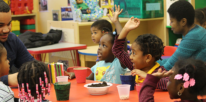 Early Childhood program students in class