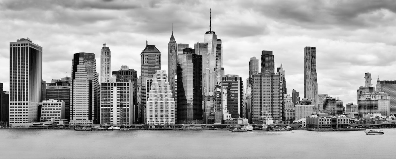 NYC Skyline with cloudy weather