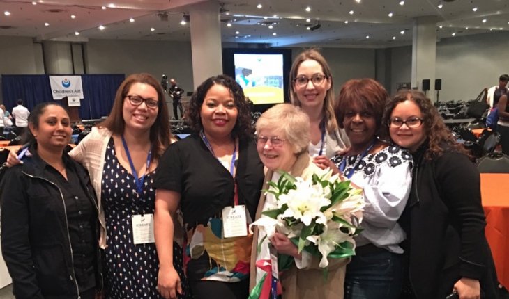 Carolyn with colleagues at the 2017 Staff Summit