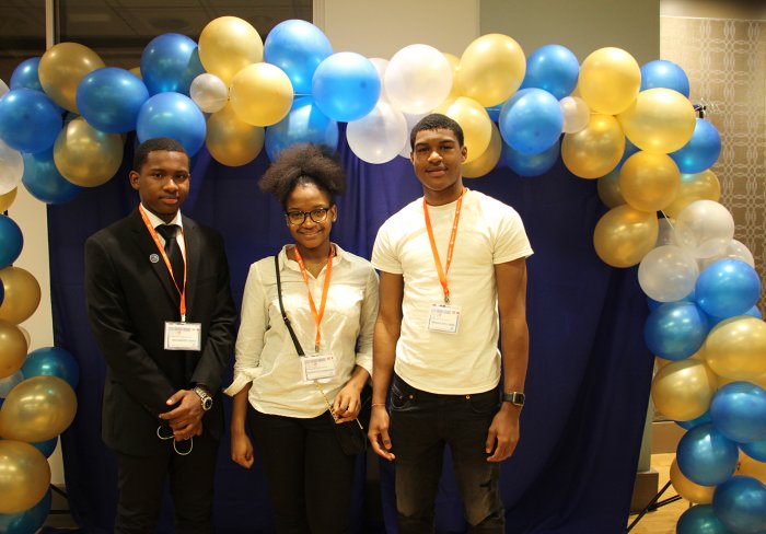 Scholarship recipients Mohamed Kamal Umar, Aeshatou Samassa , and Frankie Williams