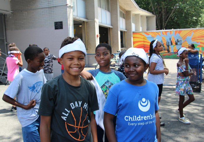Children and youth attend Peacock Games at Dunlevy Milbank Center