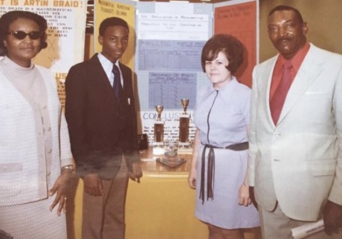 Reginald Van Lee with parents