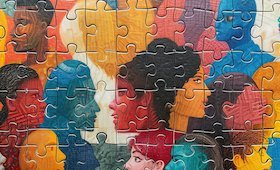 Abstract photo of people