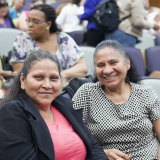 Parents in an auditorium