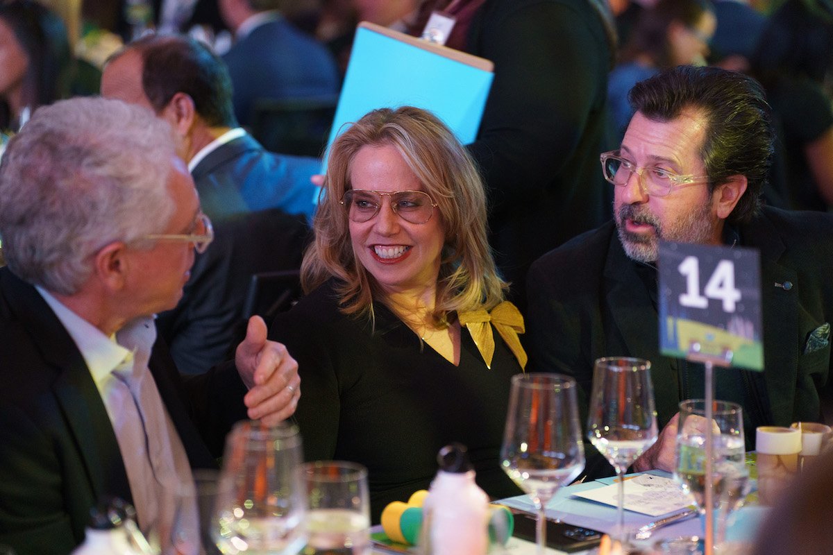 Guests enjoying a little dinner and conversation.