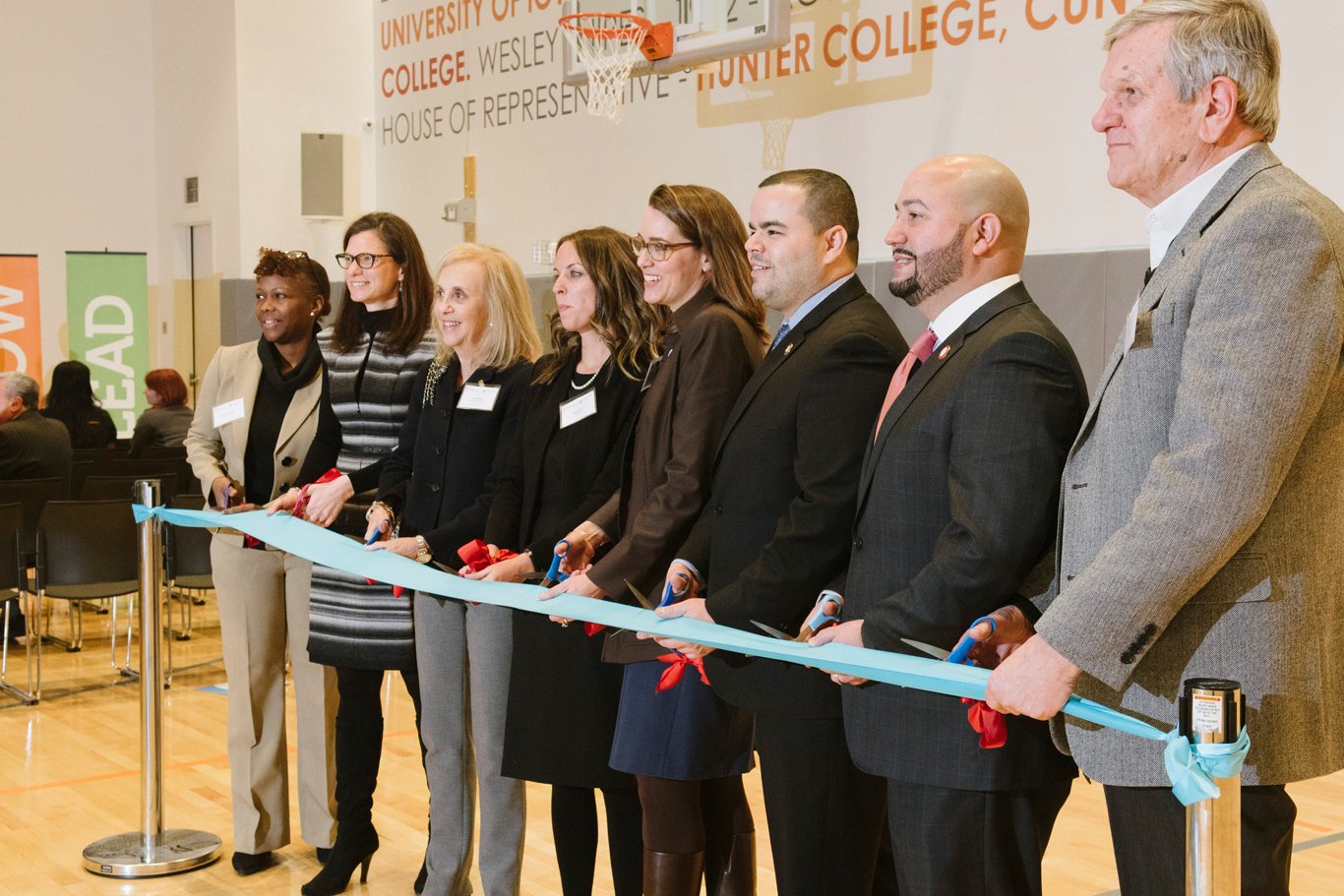 Children's Aid Charter School College Prep Grand Opening - Phoebe Boyer, Casey Vier, Michelle DeLong, Drema Brown, Assemblymember Marcos Crespo, Councilmember Rafael Salamanca Jr, Iris Abrons